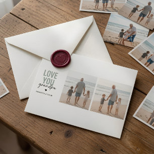 Festividades Cartão de Foto Personalizado Amor Você Vô