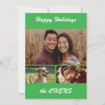 Cartão de foto personalizado de felizes festas