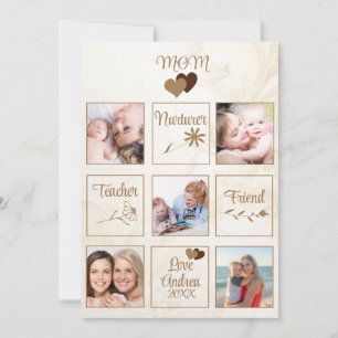 Festividades Cartão de Foto Personalizado do Dia das Mães