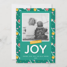 Cartão de Foto Personalizado Feriado Choosing Joy 