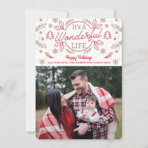 Festividades Cartão de Foto Personalizado 'Uma Vida Maravilhosa