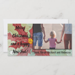 Festividades Cartão de Foto "Vermelhos e Verdes da Poinsettia"