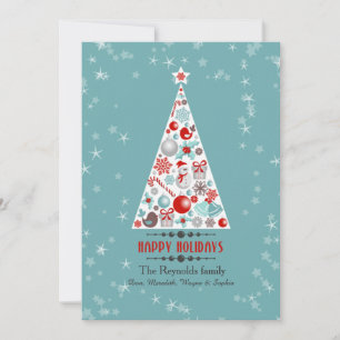 Festividades Cartão de Foto Vertical da Árvore de Natal