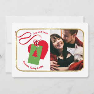 Festividades Cartão de Fotos de Amor no Natal