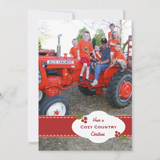 Festividades Cartão de Friso Holly Jolly Holiday (Frente)