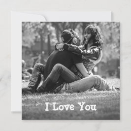 Festividades Cartão de Fronteira de Fotografia Personalizado "I