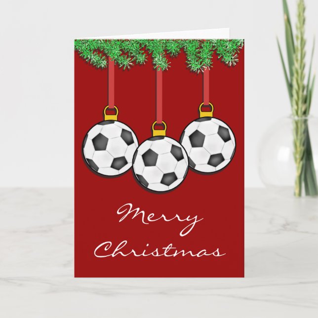 Festividades Cartão de Futebol de Natal (Frente)