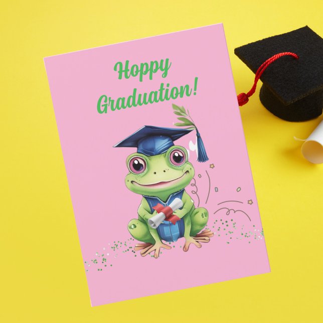 Festividades Cartão de Graduação de Sapo Engraçado (Criador carregado)