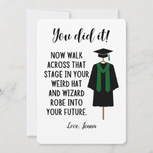 Festividades Cartão de Graduação Engraçado Personalizado de Rob