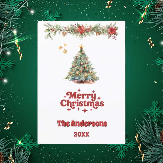 Festividades Cartão de granja da árvore de Natal feliz (Criador carregado)