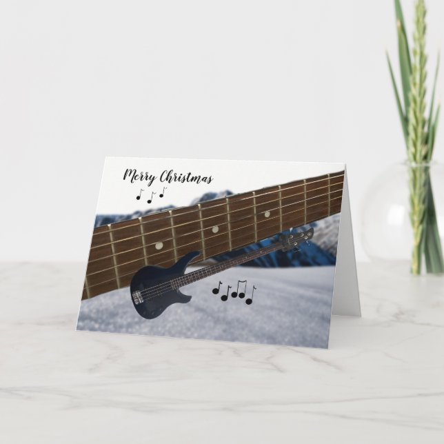 Festividades Cartão de Guitarra Elétrica de Natal (Frente)