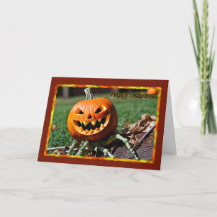 Festividades Cartão de Halloween de Aranha Jack-O-Lantern