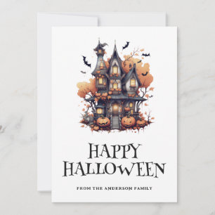 Festividades Cartão de Halloween de Bats de Casa Brincadeira