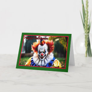 Festividades Cartão de Halloween de Palhaço Sinistro