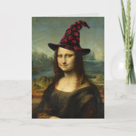 Festividades Cartão de Halloween engraçado da Mona Lisa