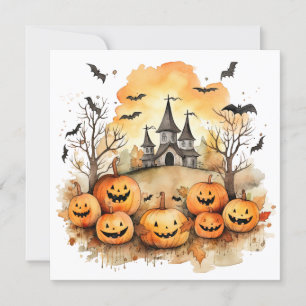 Festividades Cartão de Halloween Engraçado Jack O’Lanterns