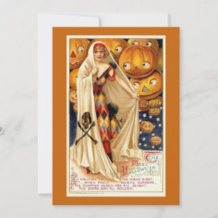 Festividades Cartão de Halloween Vintage Editável com Humor