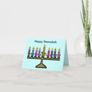 Festividades Cartão de Hannukah Menorah dos esquilos