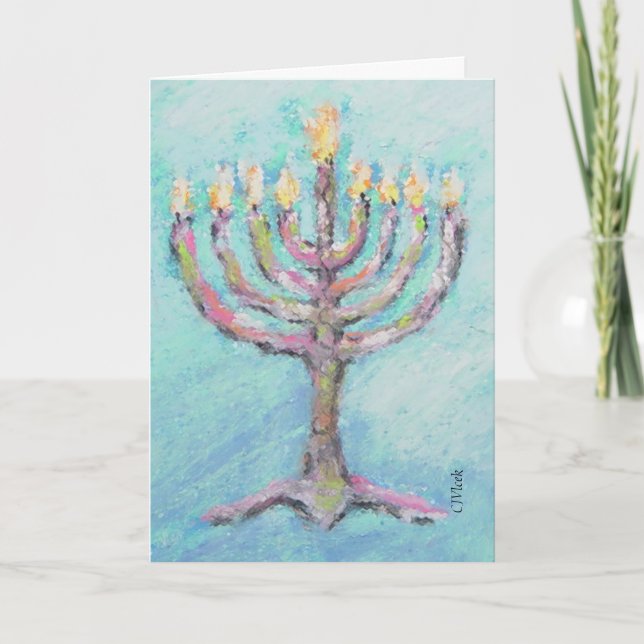 Festividades Cartão de Hanukkah (Frente)