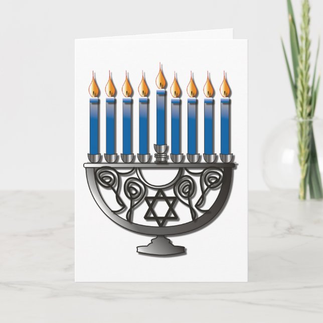 Festividades Cartão de Hanukkah (Frente)