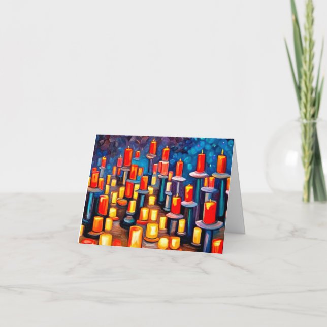 Festividades Cartão de Hanukkah 5 (Frente)