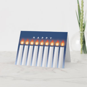 Festividades Cartão de Hanukkah com velas