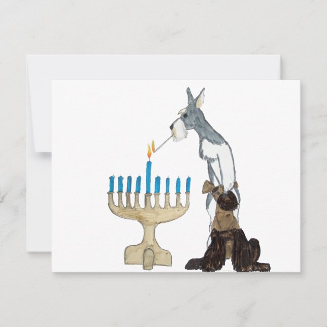 Festividades Cartão de Hanukkah - de Chanukah (Frente)