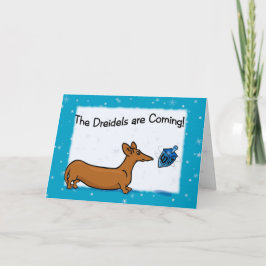 Festividades Cartão de Hanukkah do Dachshund