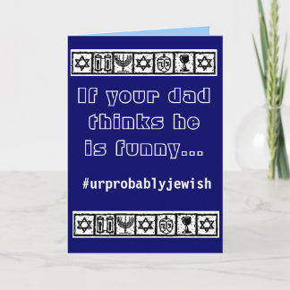 Festividades Cartão de Hanukkah do pai