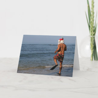 Festividades Cartão de Havaí dos Snorkels do papai noel
