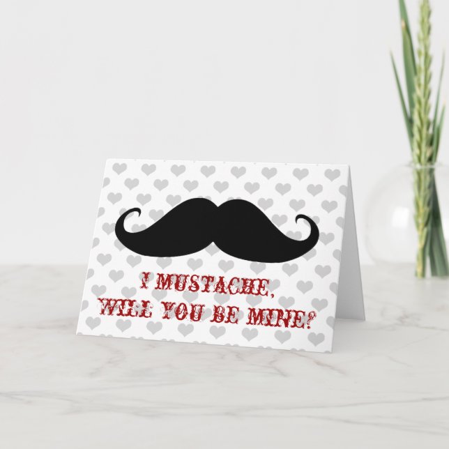 Festividades Cartão de hipster de bigode engraçado (Frente)