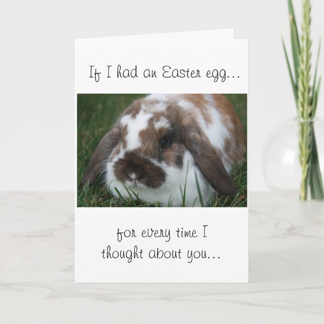 Festividades Cartão de Holland Lop da páscoa (Frente)