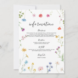 Festividades Cartão de Informação Romântico para Casamento de F