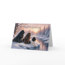 Cartão de Inverno Newfies