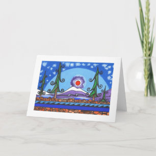Festividades Cartão de inverno, Snowy Sunset