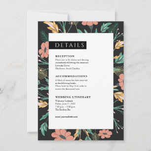 Festividades Cartão de Invólucro Preto Floral Colorido