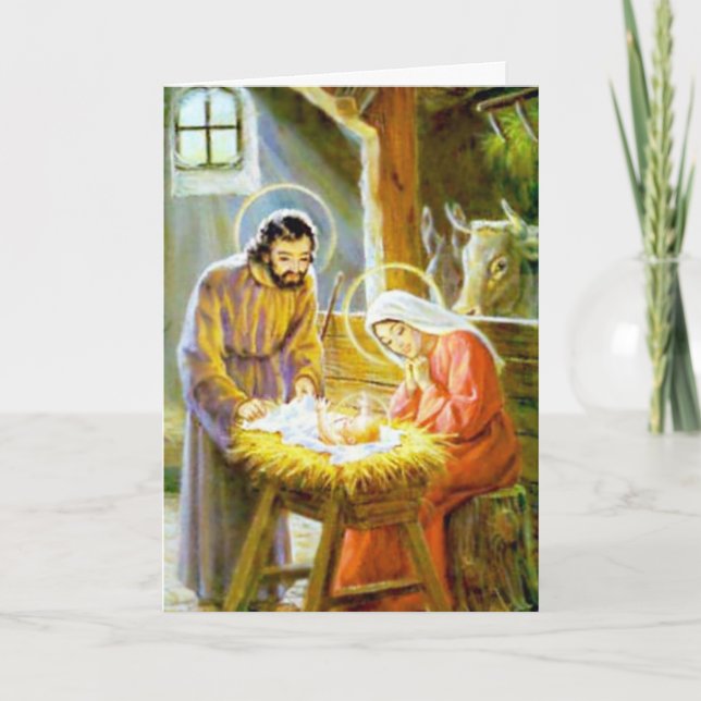 Festividades Cartão de Jesus do bebê (Frente)