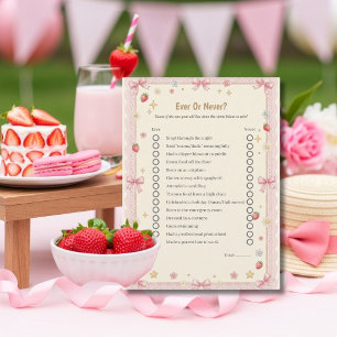 Festividades Cartão de jogo "Bow First Birthday Ever or Never"
