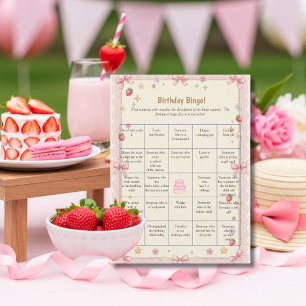 Festividades Cartão de jogo de Bingo de aniversário de Bows par