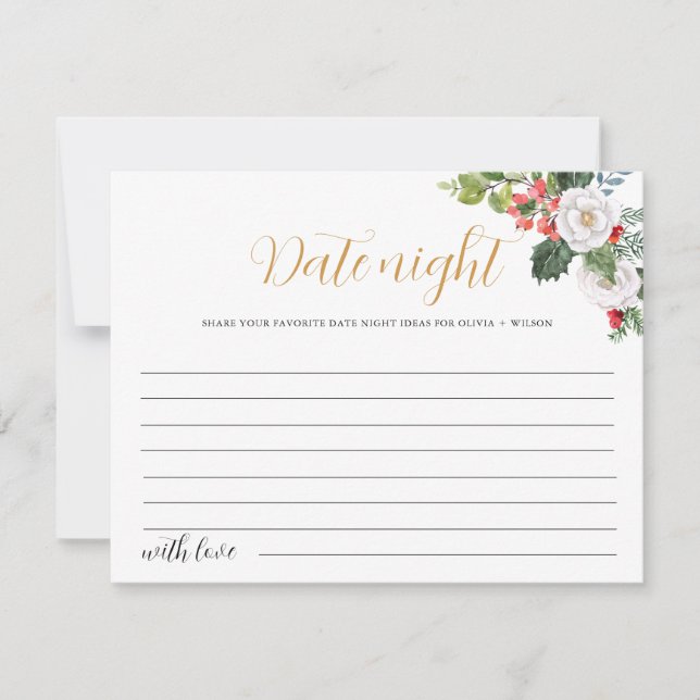 Festividades Cartão de Jogo Noturno de Natal (Frente)