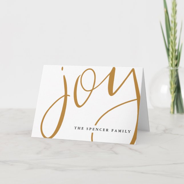 Festividades Cartão de Joy com Letra Mão (Frente)