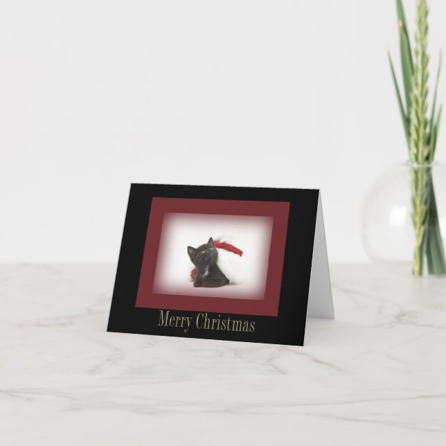 Festividades Cartão de Kitten Natal (Frente)