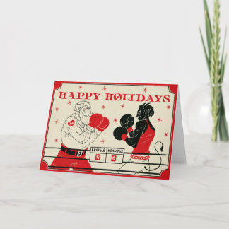 Festividades Cartão de Krampus do Natal - luta