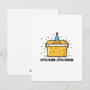 Festividades Cartão de Letterpress Little Older Little Cooler