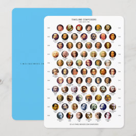Festividades Cartão de Linha Cronológica dos Compositores