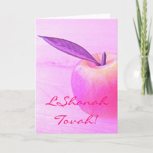 Festividades Cartão de Maçã Pink L'Shanah Tovah