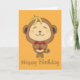 Festividades Cartão de macaco HBD