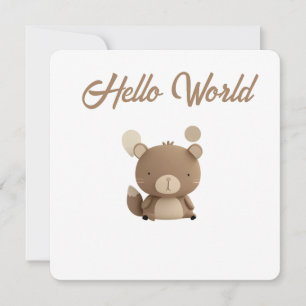 Festividades Cartão de Marco do Bebê Pequenos Amigos da Florest