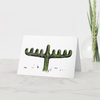 Festividades Cartão de Menorah Hanukkah do Saguaro