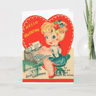 Festividades Cartão de mensagem de mulher retrô vintage